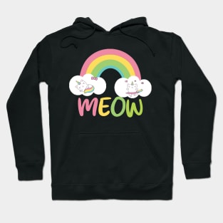 Meow rainbow cat Hoodie